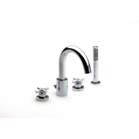Roca Taps & Wastes - Loft 1/2 Turn Deck-Mounted 4-Hole Bath Shower Mixer