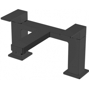 Armera Taps & Wastes - Latitude Deck Mounted Bath Filler - Brushed Black