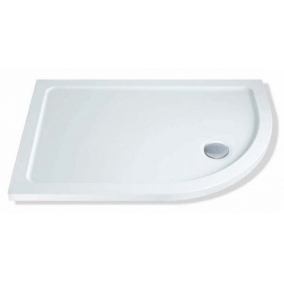 MX Shower Trays - Elements Offset 1200 x 800mm Quadrant Tray RH, 550 Radius