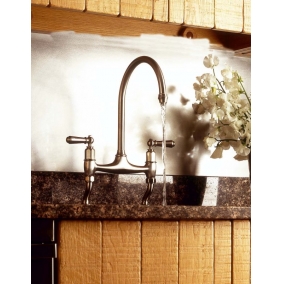 Sterling Taps & Wastes - P&R Ionian 2 Hole Sink Mixer With Porcelain Lever Handles