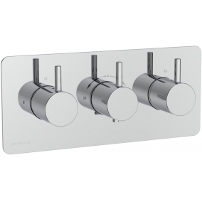 Saneux Showers - Cos 3-Way Thermostatic Shower Valve - Landcape Version