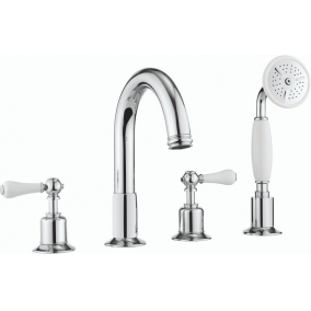 Crosswater Taps & Wastes - Belgravia Lever Bath 4 Hole Set
