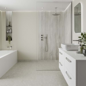 Multipanel Wall Panelling - Classic Hydro-Lock T&G 2400mm X 900mm Jupiter Silver 3458