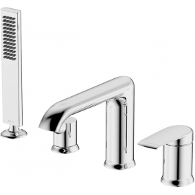 Armera Taps & Wastes - Vaere Deck Mounted 3 Hole Bath Shower Mixer Set - Chrome