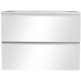Armera Furniture - Opa 600mm 2 Drawer Wall Hung Unit Gloss White