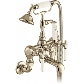 Vado Taps & Wastes - Axbridge Lever Wall Mounted Bath Shower Mixer W/ Shower Kit