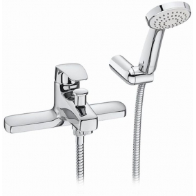 Roca Taps & Wastes - Monodin-N Deck-Mounted Bath Shower Mixer Inc Shower Kit