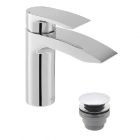 Vado Taps & Wastes - Rowe Mono Basin Mixer + Push Basin Waste