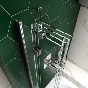 Kudos Baths - Inspire 4 Panel Compact Bath Screen 950mm LH