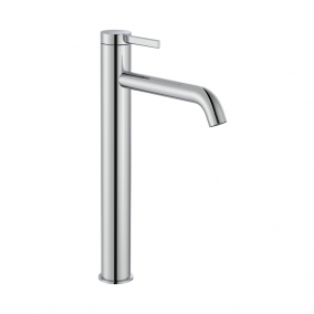 Roca Taps & Wastes - Ona Basin Mixer High Neck Smooth Body With Waste, Cold Start