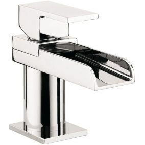 Crosswater Taps & Wastes - Water Sqaure Basin Mini Monobloc, Deck Mounted