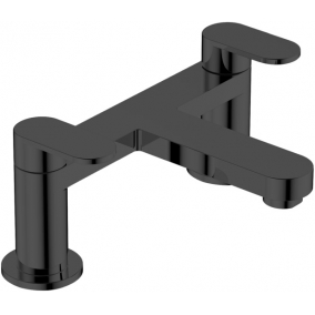 Armera Taps & Wastes - Aeres Deck Mounted Bath Filler - Brushed Black