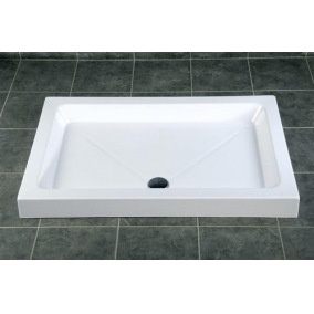 MX Shower Trays - Stone Resin Flat Top 1100 x 760mm Rectangular Shower Tray