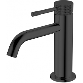 Armera Taps & Wastes - Maze Single Lever Monobasin Mixer With Waste - Brushed Black