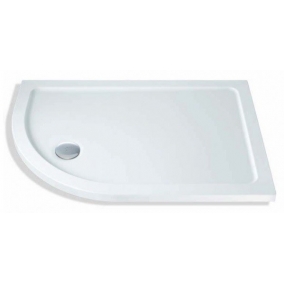 MX Shower Trays - Elements Offset 1200 x 900mm Quadrant Tray LH, 550 Radius