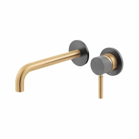 Vado Taps & Wastes - Origins Knurled Fusion Slimline 2 Hole WM S/L Basin Mixer
