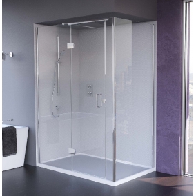 Matki Shower Enclosures - Illusion Corner, Side & Raised Tray 900 x 800mm RH GG