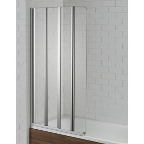 Aquadart Bath Screens - Swiftseal Semi-Frameless 4 Fold Bath Screen LH