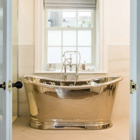 B.C.Designs Baths - 1500mm Nickle Roll Top Boat Bath