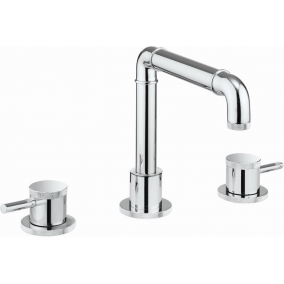 Crosswater Taps & Wastes - MPRO Industrial 3 Hole Basin Mixer Deck Mounted