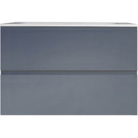 Armera Furniture - Opa 800mm 2 Drawer Wall Hung Unit Cavern Blue