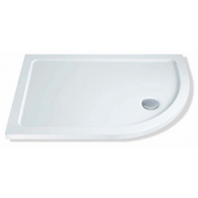MX Shower Trays - Elements Offset 1200 x 760mm Quadrant Tray RH, 550 Radius
