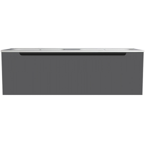 Armera Furniture - Atoll 1200mm 1 Drawer Wall Hung Unit Graphite Grey