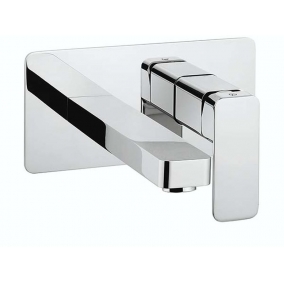 Crosswater Taps & Wastes - Atoll Basin 2 Hole Set, Wall Mounted