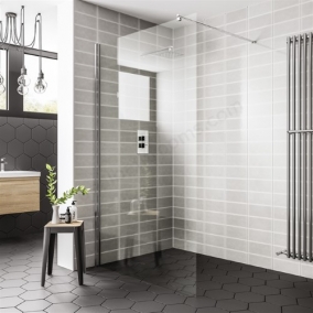Essential Shower Enclosures - Spring Wet Room Panel, 1400mm