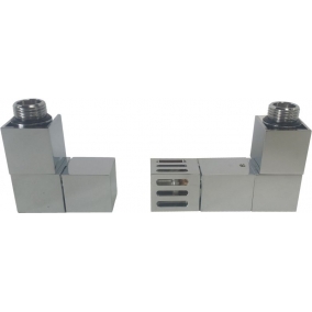 JIS Heating & Towel Warmers - Square Streamline TRV Valves, Angled