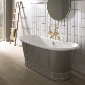 B.C.Designs Baths - Industrial Boat Bath With Rivet Outer 1710mm
