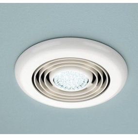 HIB Accessories - Cyclone Wet Room Inline Fan ?14.5 x D1.5cm With LED Lamp