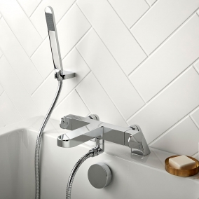 Vado Taps & Wastes - Life Thermostatic Deck Mounted Bath Shower Mixer