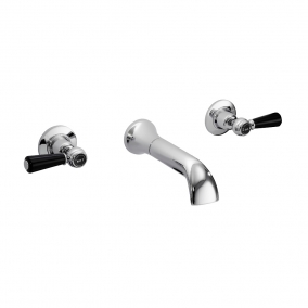Bayswater Taps & Wastes - 3-Hole Wall Mounted Basin Mixer With Spout Lever