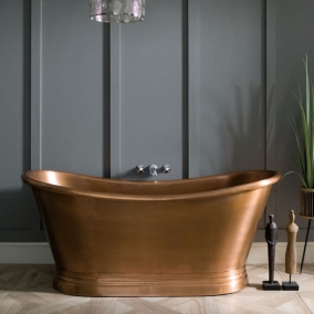 B.C.Designs Baths - 1700mm Antique Copper Roll Top Boat Bath
