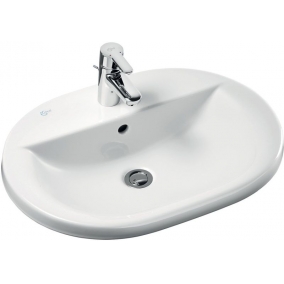 Ideal Standard Basins - Concept Oval 620mm Countertop Washbasin 1TH