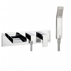 Crosswater Taps & Wastes - Water Square Bath Shower Mixer With Kit, Wall Mounted
