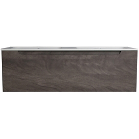 Armera Furniture - Atoll 1200mm 1 Drawer Wall Hung Unit Walnut Noir