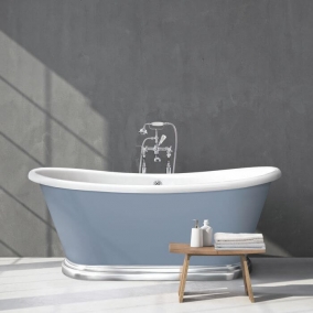 B.C.Designs Baths - 1580mm Acrylic Boat Bath With Aluminium Plinth