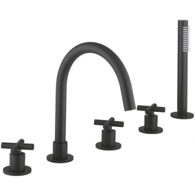 Crosswater Taps & Wastes - MPRO Crosshead 5 Hole Bath Shower Mixer With Kit