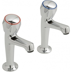 Vado Taps & Wastes - Astra Kitchen Pillar Taps High Neck 1/2'' CD Valve