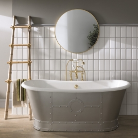 B.C.Designs Baths - Industrial Boat Bath With Rivet Outer 1710mm