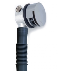 Armera Taps & Wastes - Bath Filler Waste With Click Clack Plug - Brushed Stainless
