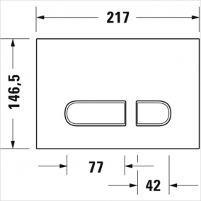 Duravit Toilets & Bidets - DuraSystem WD Actuator Plate A1, For Toilet, Plastic