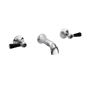 Bayswater Taps & Wastes - 3-Hole Wall Mounted Basin Mixer With Spout Lever