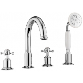 Crosswater Taps & Wastes - Belgravia Crosshead Bath 4 Hole Set