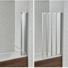 Aquadart Bath Screens - Venturi 6 Swiftseal 4 Fold Bath Screen 900mm