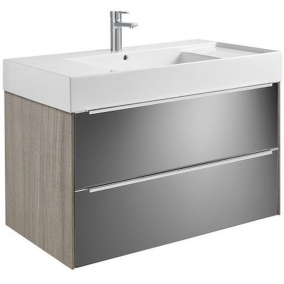 Roca Furniture - Inspira 1000mm 2 Draw Vanity Unit With Dark Mirror Drawers