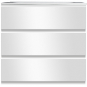Armera Furniture - Opa 600mm 3 Drawer Floor Standing Unit Gloss White