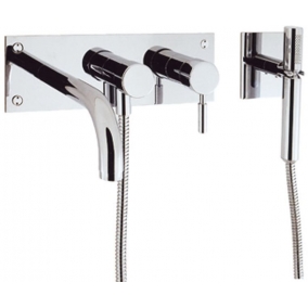 Crosswater Taps & Wastes - Design Bath 3 Hole Set With Kit, Wall Mounted